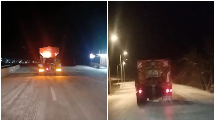 На трассе Баку - Шамахы - Евлах введен усиленный режим работы дорожных служб-ФОТО