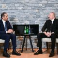 Prezident İlham Əliyev Davosda Qətərin Baş naziri və xarici işlər naziri ilə görüşüb - FOTO