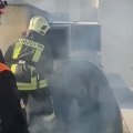 Пожар в многоэтажном здании в молодежном городке «Абшерон»