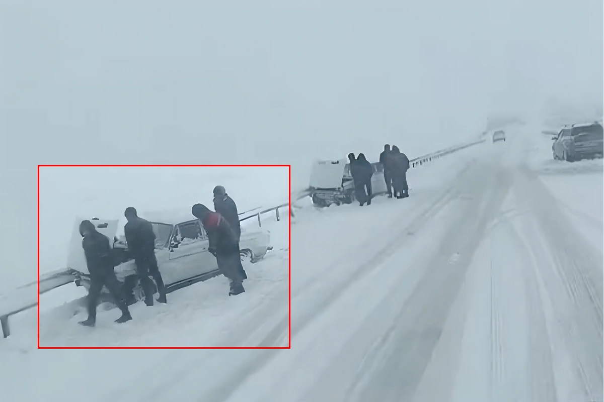 В Джалилабадском районе гололед привел к аварии-ВИДЕО