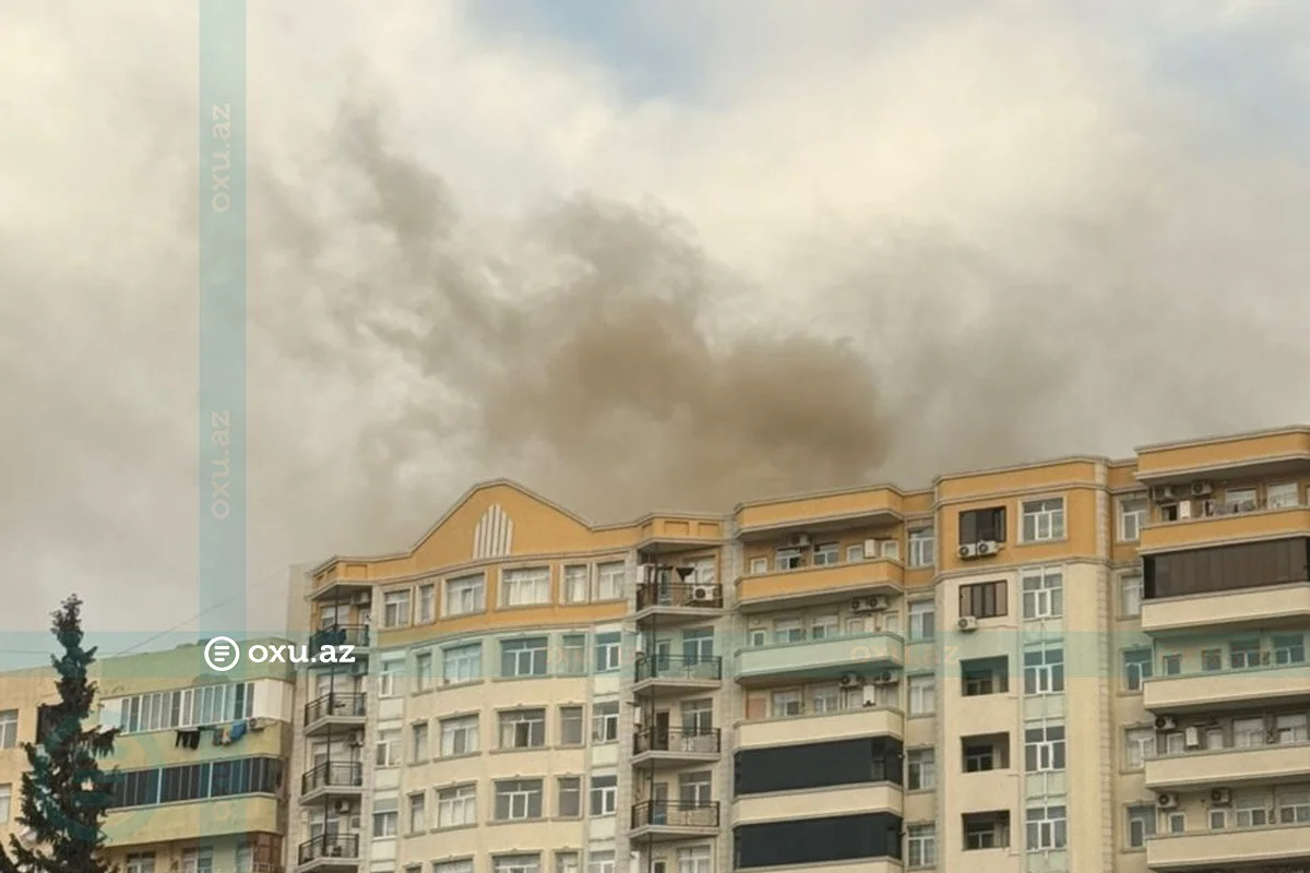 В Хырдалане произошел пожар в жилом здании