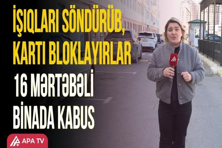 Bakıda bütün binanın işığı kəsildi - Yeni ev alanlar qaranlıqda qaldı - VİDEO
