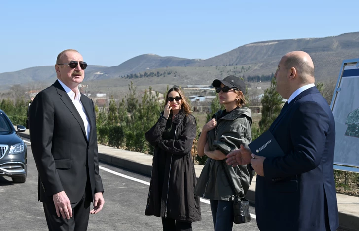 Президент Ильхам Алиев ознакомился с работами, проделанными в селе Ходжавенд-ФОТО