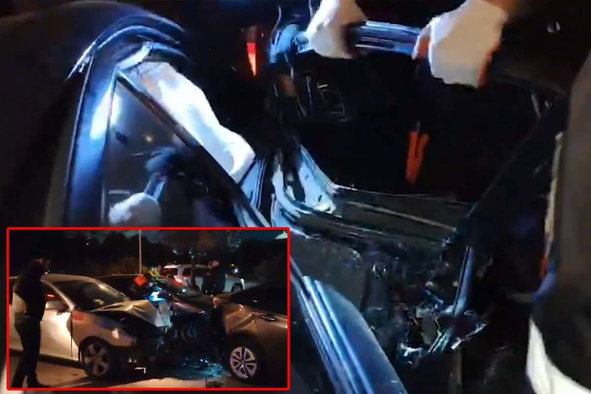 Bakıda AĞIR QƏZA: Avtomobildə sıxılı vəziyyətdə qalan qadın xilas edildi - VİDEO