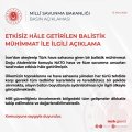 İrandan Türkiyəyə atılan ballistik raket zərərsizləşdirildi