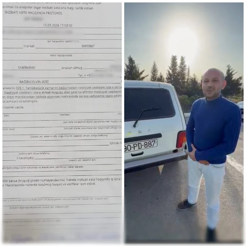 Narkotik vasitənin təsiri altında avtomobil idarə edən şəxs ifşa olundu