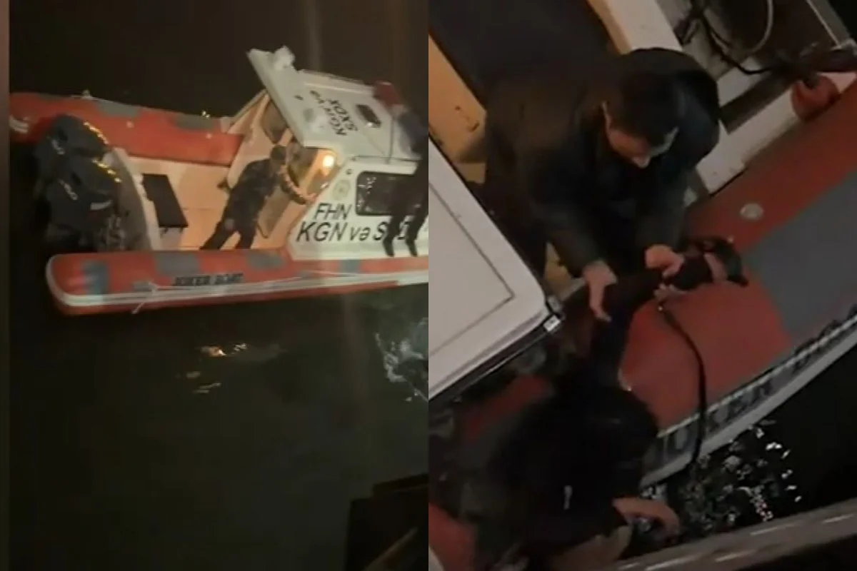 Dənizdə batmaq təhlükəsi ilə üzləşən qız xilas edildi - VİDEO