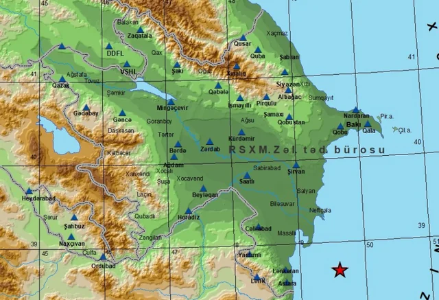 Xəzər dənizində zəlzələ oldu