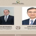 Ceyhun Bayramov koreyalı həmkarı ilə danışdı
