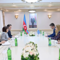Sahibə Qafarova Yunanıstanın Azərbaycandakı səfiri ilə görüşüb