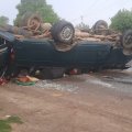 Goranboyda qəzaya düşən mikroavtobus aşdı - 7 qadın yaralandı - FOTO