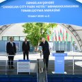 İlham Əliyev Zəngilanda “Zangilan City Park Hotel”in təməlini qoydu - FOTO