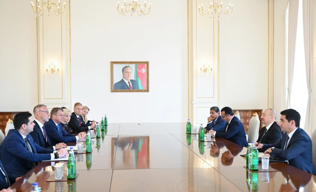 İlham Əliyev Slovakiya Milli Şurası sədrinin başçılıq etdiyi nümayəndə heyətini qəbul etdi - FOTO