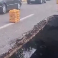 На трассе Баку-Алят просел мост