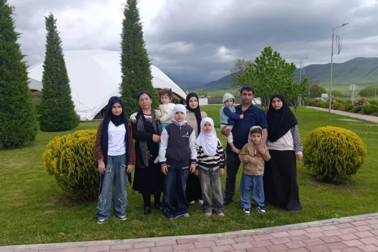 10 övladlı gənc ailənin Xocalıya qayıdışı - FOTO