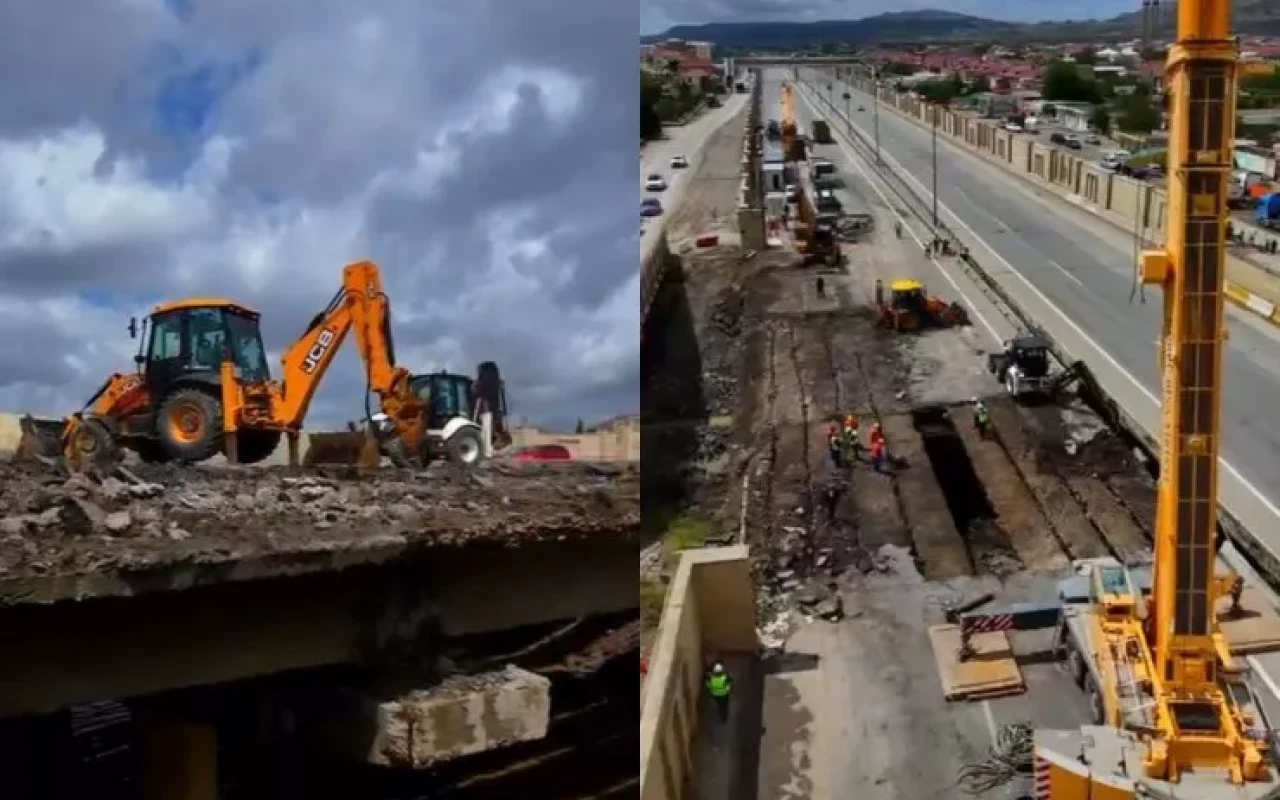 Qobustandakı qəzalı körpünün söküntüsünə başlanıldı