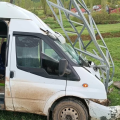 Sərnişin mikroavtobusu qəzaya uğradı - Xəsarət alanlar var