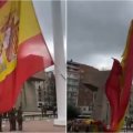 Флаг Испании во время парада сорвался с флагштока-ВИДЕО
