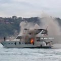İstanbulda yaxtada yanğın olub