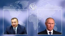 Президент Ильхам Алиев поздравил Путина и народ России