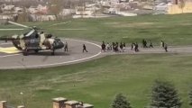 Ermənistan Müdafiə Nazirliyinin işçiləri helikopterlərlə daşınır FOTO