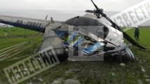 Rusiyada helikopter sərt eniş etdi, pilot öldü - Video