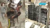 İranda çökən binanın dağıntıları əliyalın xalq tərəfindən təmizlənir - VİDEO