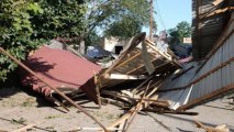В Гейчае устраняются последствия урагана - ФОТО