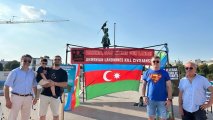 Vyananın mərkəzində Azərbaycan icmasının etiraz aksiyası təşkil edilib - FOTO