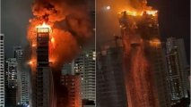 Охваченный огнем небоскреб в Бразилии попал на ВИДЕО