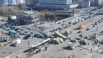 Sankt-Peterburqda tramvay piyadaları vurdu - VİDEO