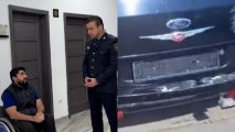 Avtomobili nömrəsiz idarə edən əlilliyi olan şəxs saxlanıldı - VİDEO