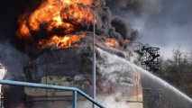 В России начались пожары после атаки БПЛА - ВИДЕО