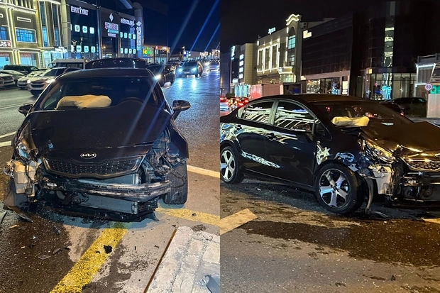 В Баку автомобиль танцовщицы попал в ДТП