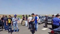Ermənistanda etirazçılar İrana gedən magistral yolu bağlayıblar - VİDEO