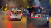 В Баку в автобусе BakuBus произошло задымление - ВИДЕО