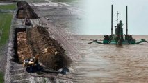 В Казахстане паводковые воды направили в Каспийское море