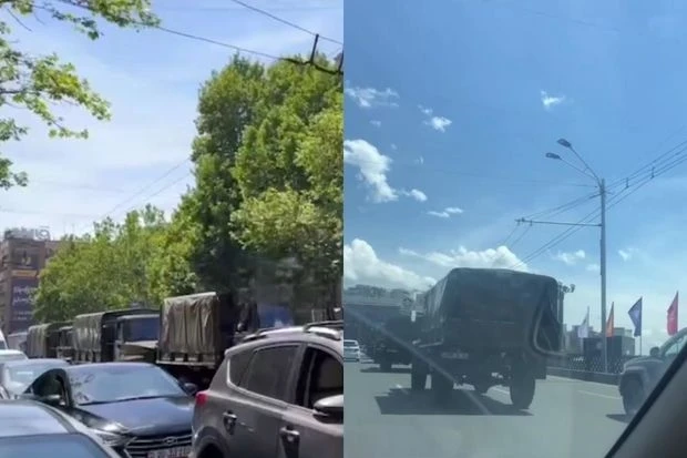 К месту проведения акции протеста в Ереване стянуто большое количество полицейских и спецтехники-ФОТО