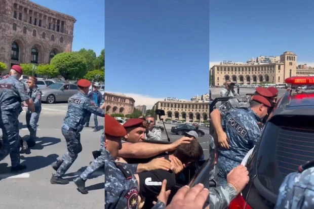 В Ереване начались задержания протестующих-ВИДЕО