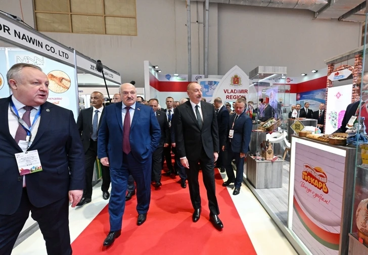 Президенты Азербайджана и Беларуси ознакомились с выставками Caspian Agro и InterFood Azerbaijan-ФОТО