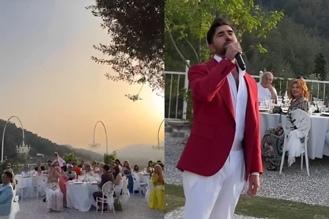 Распространились кадры со свадьбы азербайджанского певца в Турции