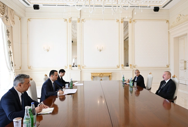 Президент Ильхам Алиев принял министра инвестиций, промышленности и торговли Узбекистана-ФОТО