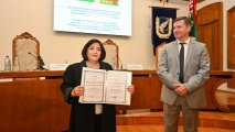 Sahibə Qafarovaya Belarus Dövlət Universitetinin Fəxri professoru adı verilib - FOTO