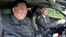 ЦТАК опубликовал фото Путина и Ким Чен Ына в Aurus