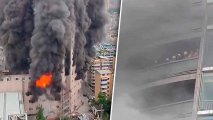 В Китае при пожаре в ТЦ погибли шесть человек-ВИДЕО