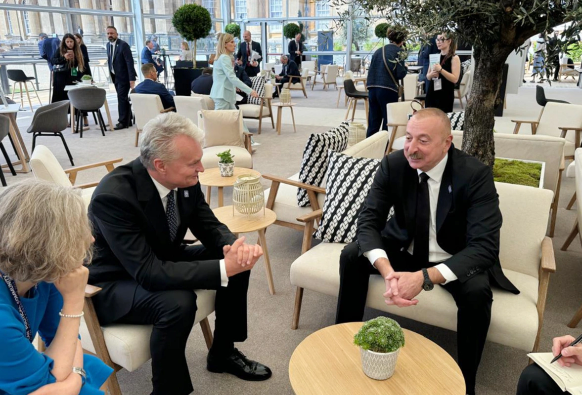 Президент Азербайджана Ильхам Алиев встретился с литовским коллегой Гитанасом Науседой-ФОТО