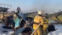 В Казахстане рухнул АН-2-(видео)