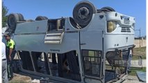 Sumqayıt yolunda iki avtobus toqquşdu: bir ölü, 18 yaralı - YENİLƏNİB + FOTO/VİDEO