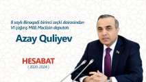 Azay Quliyev seçkiyə hesabatla başladı – 4 ildə görülən işlər