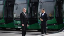 İlham Əliyev Zığ Elektrik Avtobus Parkının fəaliyyəti ilə tanış oldu - YENİLƏNİB + FOTO